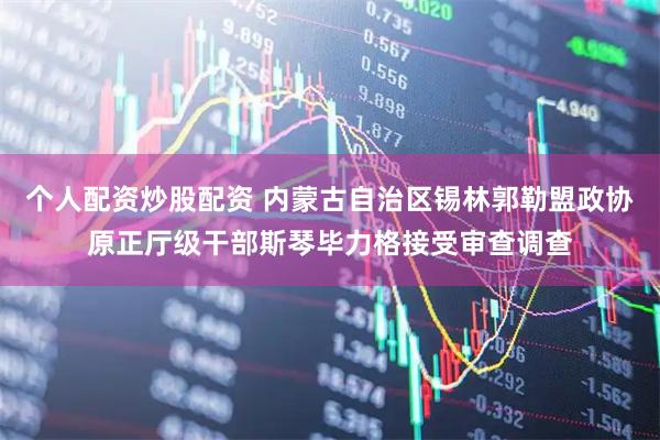 个人配资炒股配资 内蒙古自治区锡林郭勒盟政协原正厅级干部斯琴毕力格接受审查调查